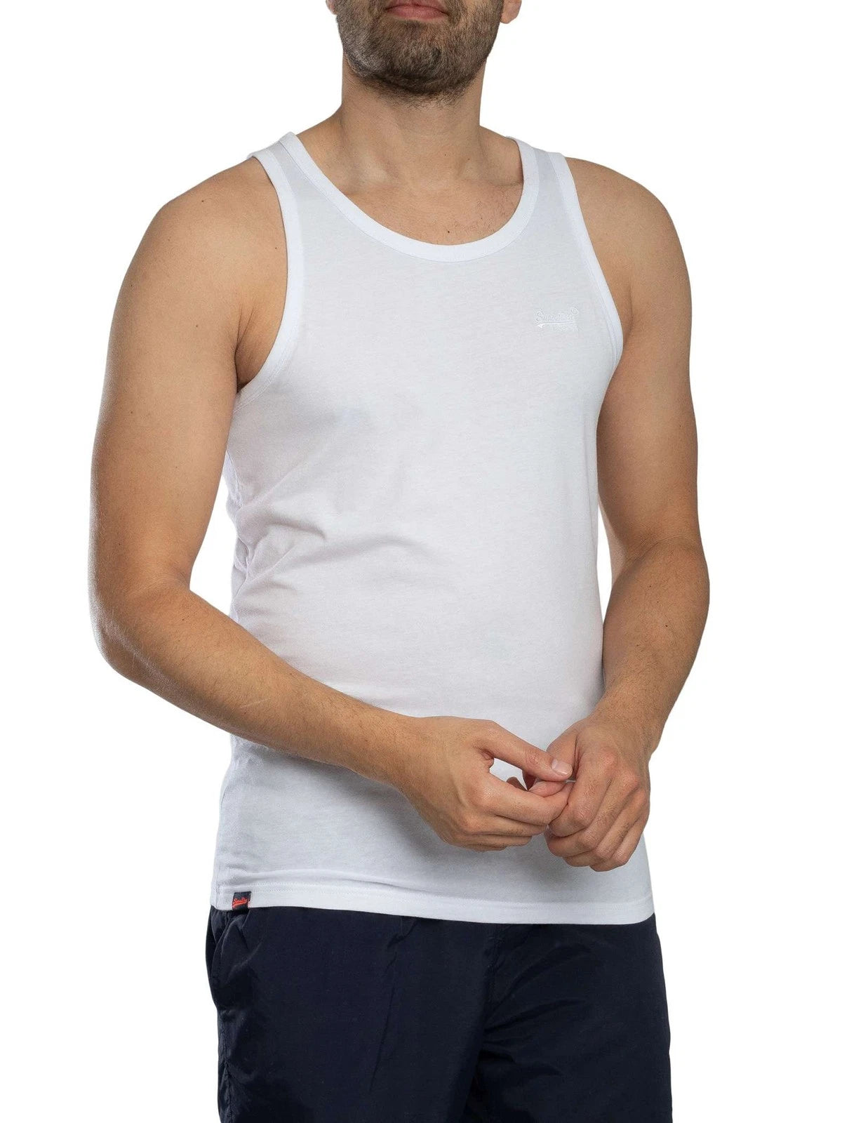 Superdry Men's Essential Logo Vest, White