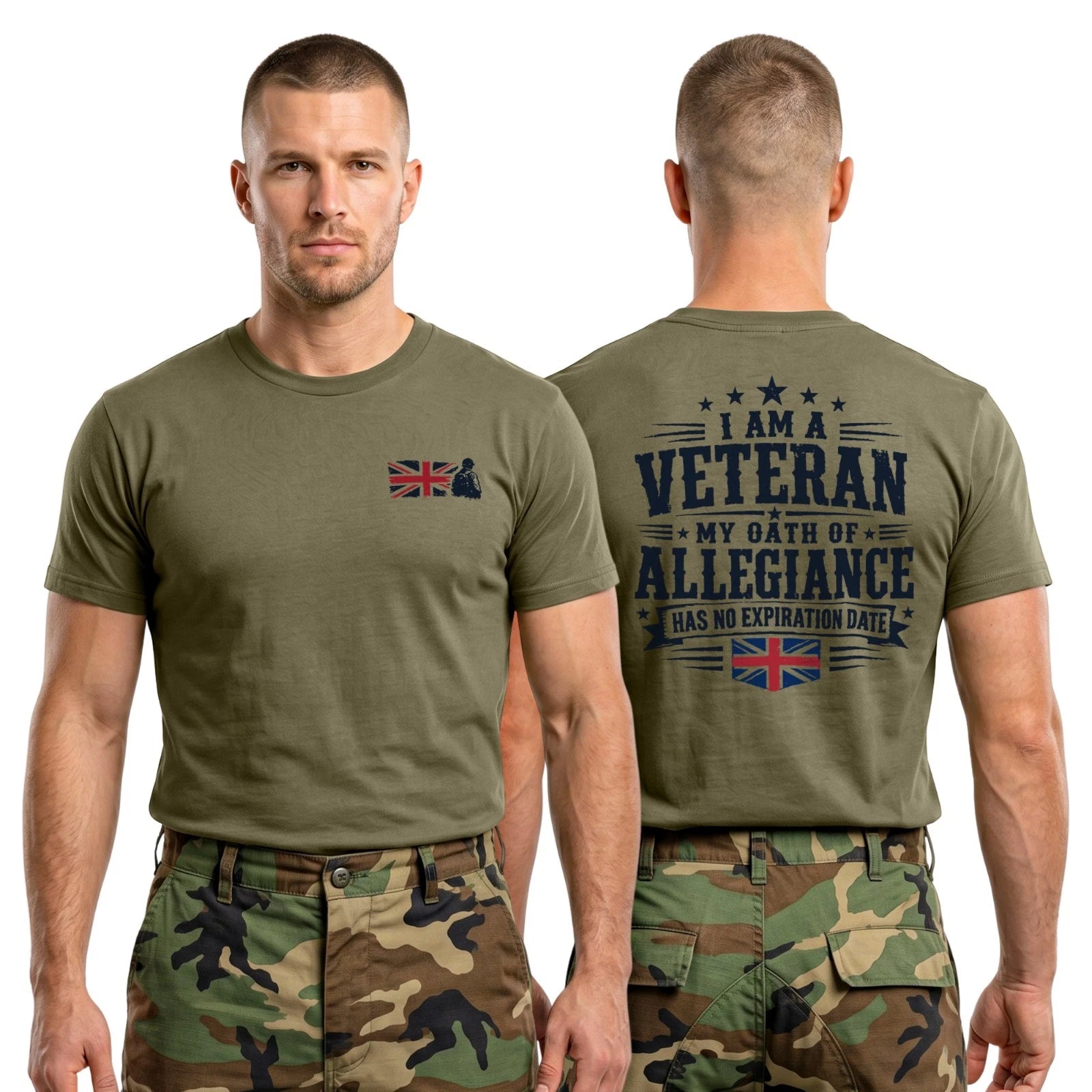 British Veteran T-Shirt | Army Soldier Patriotism Remembrance Day Military Tee