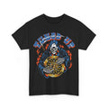 Tuned Up Grim Reaper Car Wheel Mechanic Street Racing Graphic Mens T-Shirt