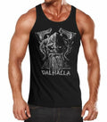 Mens Tank Top Printed Valhalla Viking Odin Wotan Axe Print Muscle Shirt