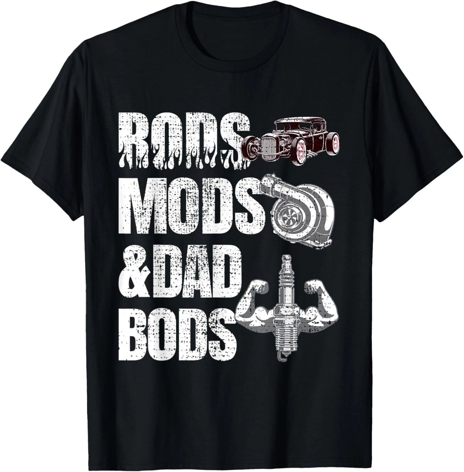Rods Mods _ Dad Bods Funny Hot Rod Mechanic Fabricator Gift Unisex T-Shirt