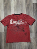 Grunge Y2K Vintage Red Modern Culture Short Sleeve Henley Shirt Men's XL