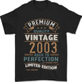 Premium Vintage 23rd Birthday 2003 Mens T-Shirt 100% Cotton