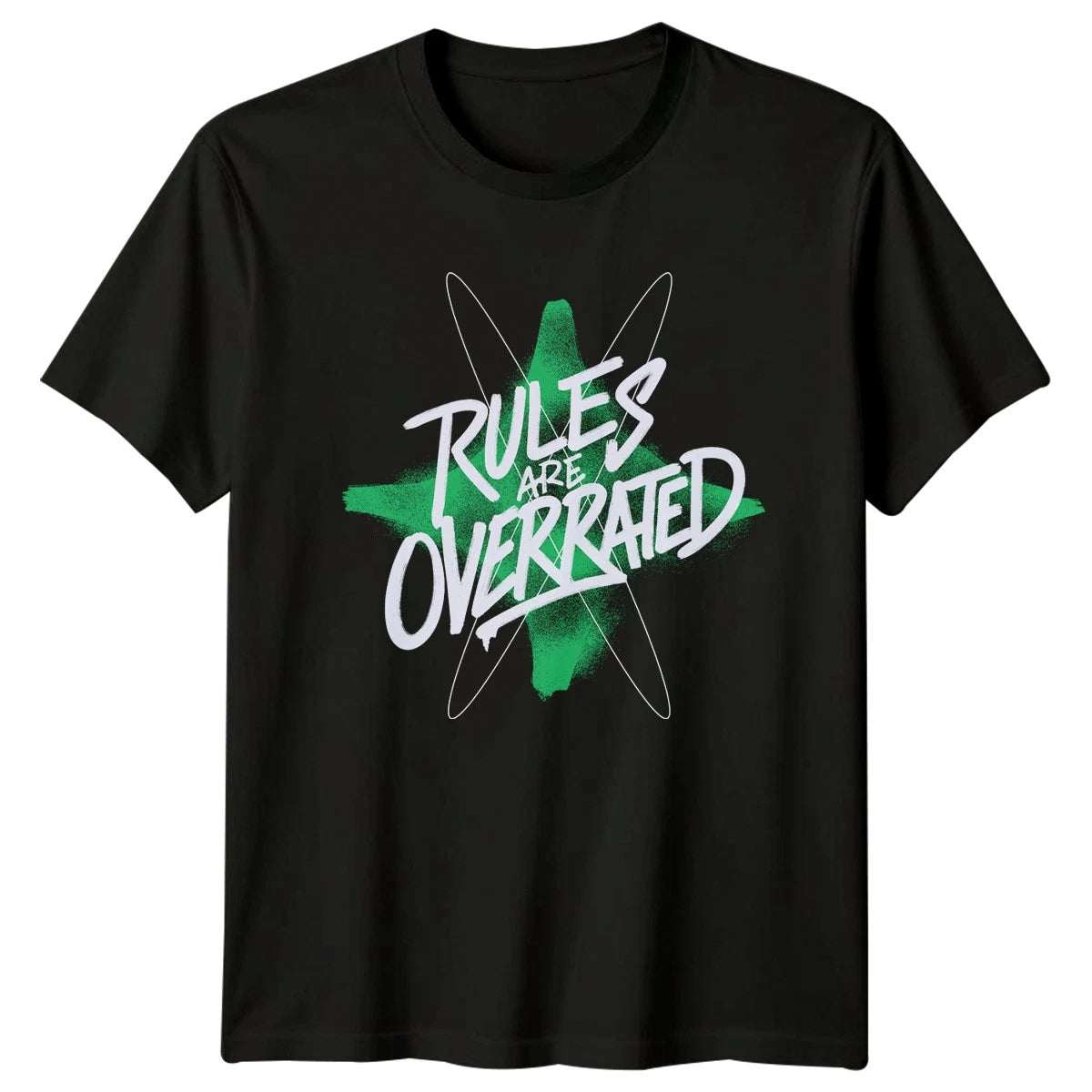 Rules Are Overrated T-Shirt Graffiti Art Streetwear Birthday Gift
