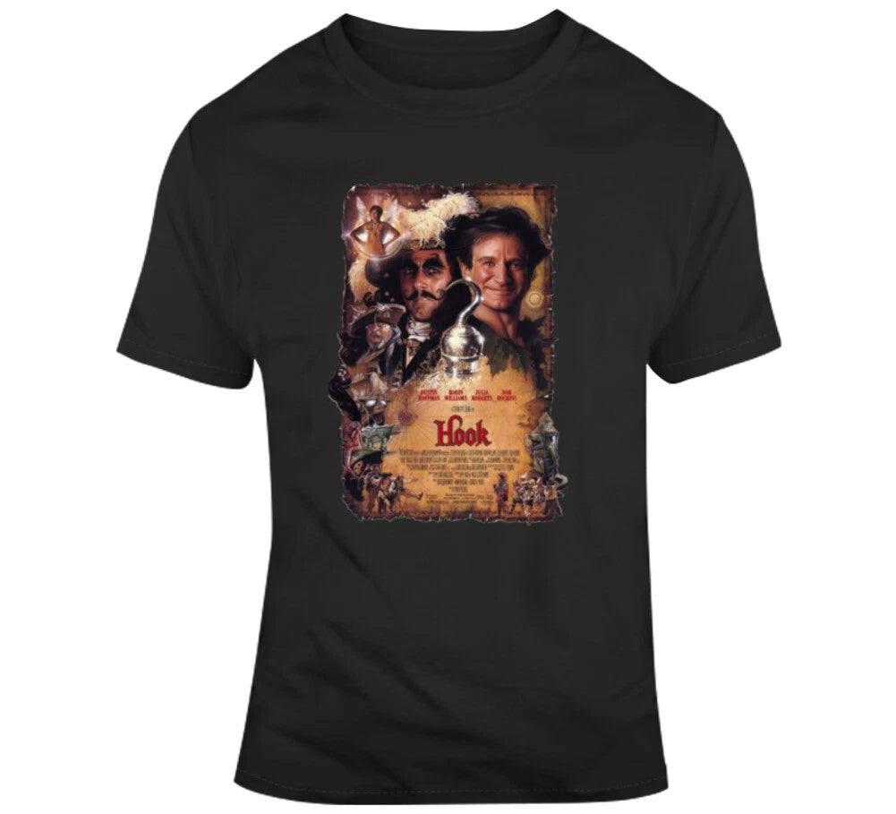 Hook Peter Pan 90s Retro Movie Fan Poster Fan T Shirt