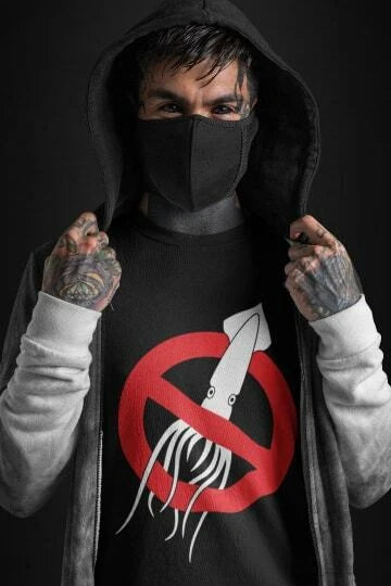"No Squids" Motorcycle Biker T Shirt Premium Fitted - USA Print FREE SHIPPING