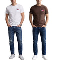Tommy Hilfiger Jeans Cotton T-Shirt Mens Crew Neck Logo On Chest