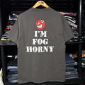 Y2K FogHorns Panama Beach Fog Horny Adult Humor Devil Graphic T-Shirt Size L