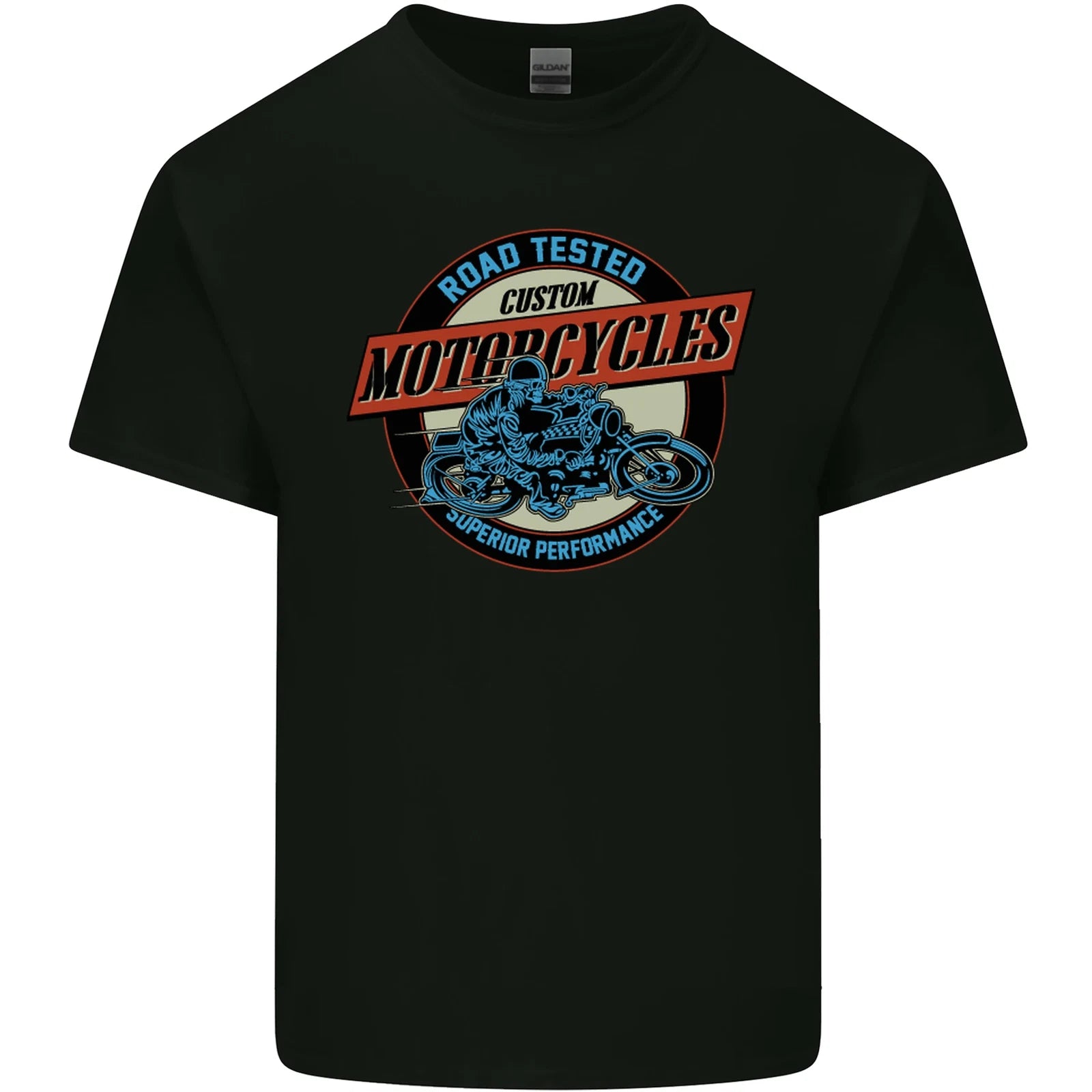 Road Tested Custom Motorcycles Biker Mens Cotton T-Shirt Tee Top
