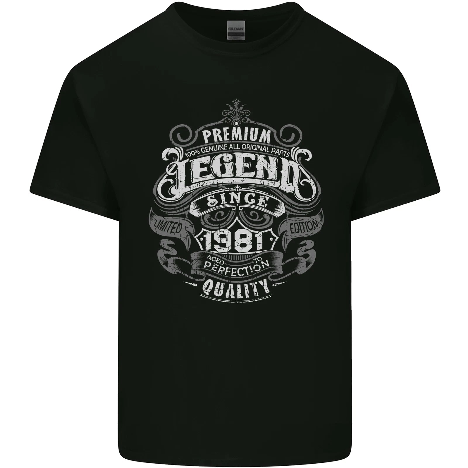Premium Legend 45th Birthday 1981 Mens Cotton T-Shirt Tee Top