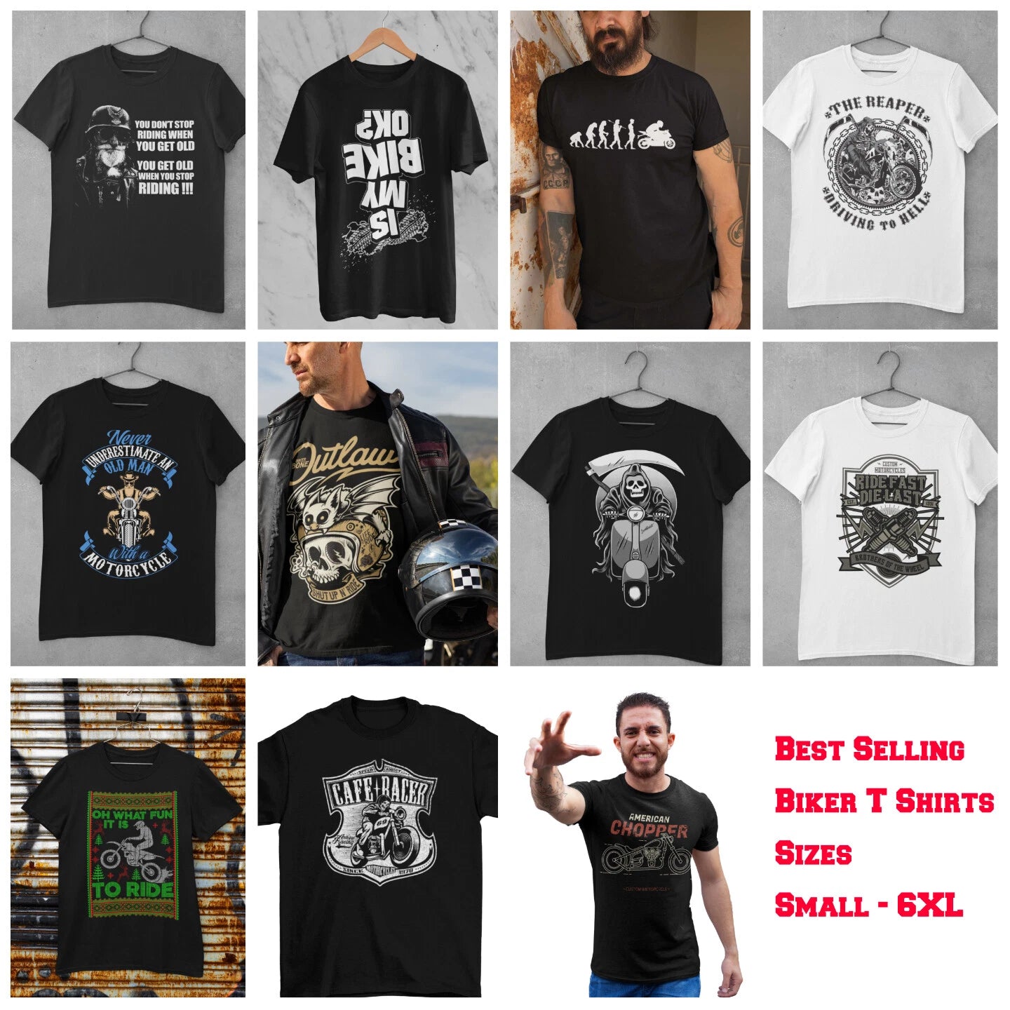 Motorcycle Themed Biker T Shirts Best Selling Designs Motorbike Gift Ideas UK