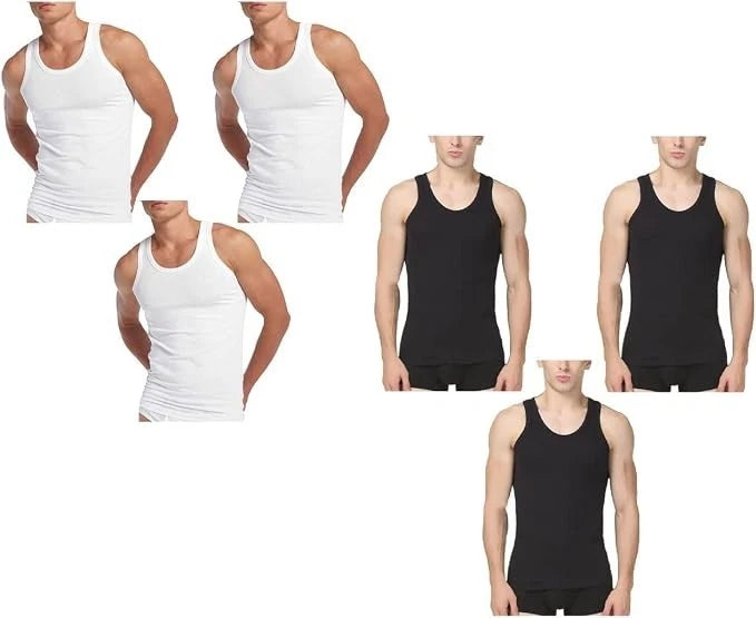 Mens Vests Singlet 100% Cotton Vest Tops for Mens Soft Vest Undershirt