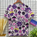 Gengar Pumpkaboo Kawaii Design Tshirt Gengar Chandelure Colorfull Funny Tshirt M