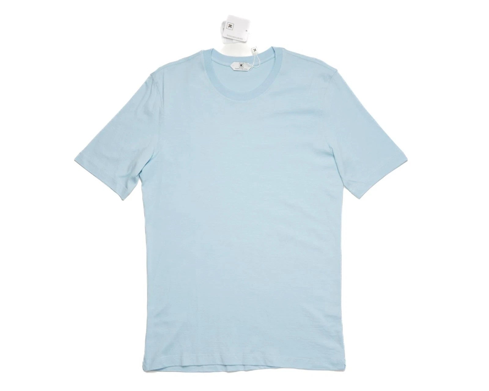 Kired by Kiton $295 NWT Light Blue Supima Crepe Cotton Slim T-Shirt XL (54 IT)