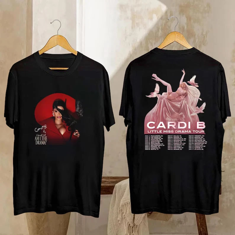 Cardi B Tour 2026 Shirt Little Miss Drama Concert Merch Tee Unisex