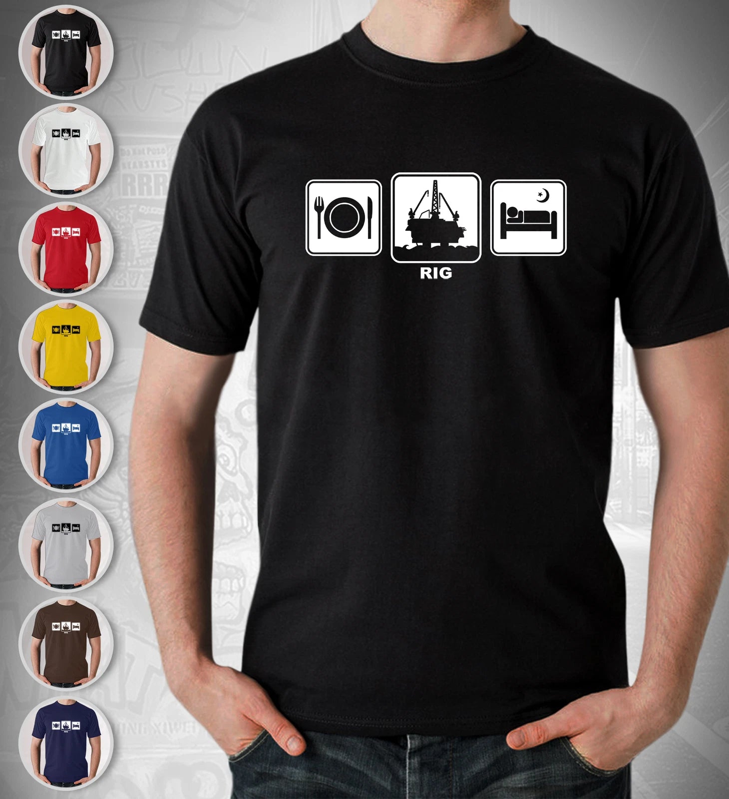 Oil Rig Worker T Shirt Daily Routine Gift