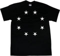 Kings Of NY Circle Of Stars Graphic Print Design Streetwear Goth T-Shirt Black