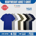 3 Or 5 Pack Gildan Hammer Heavyweight Plain T-Shirt Short Sleeve Classic Tee Top