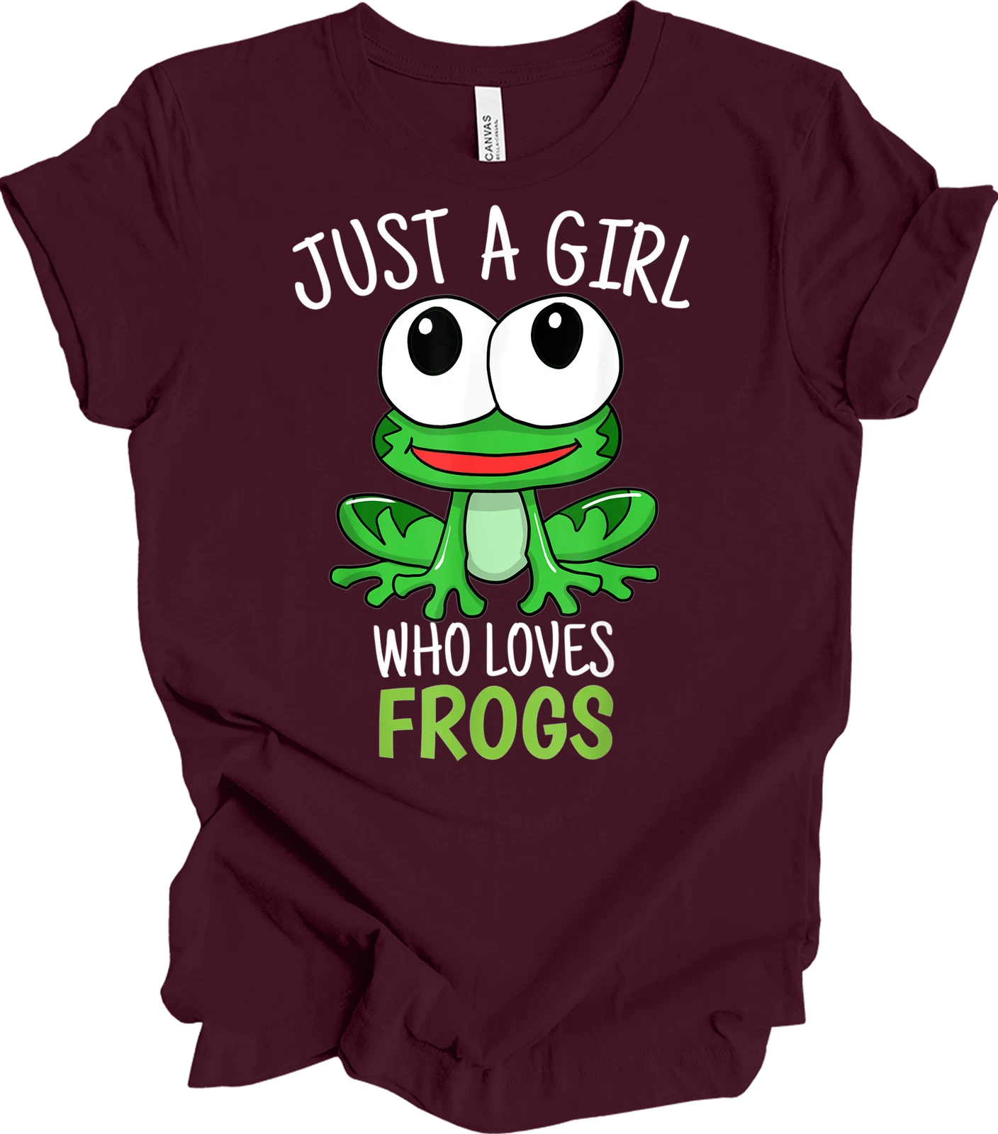 Just a Girl Who Loves Frogs Shirt Cute Frog Lover Gift Funny Kawaii Amphibian