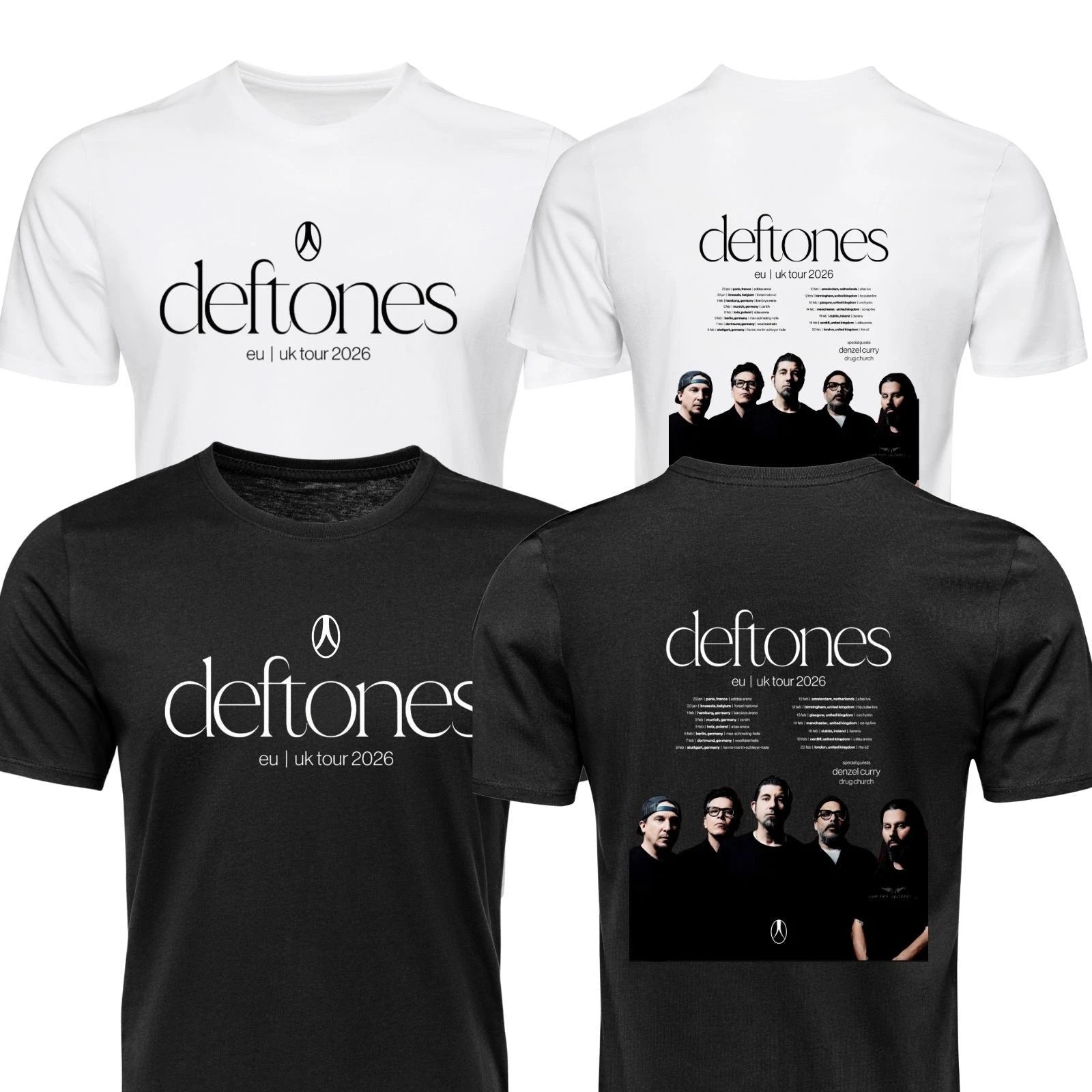 Deftones T-Shirt UK tour Inspired Unisex  Kids Adults Heavy Metal Tee Tops