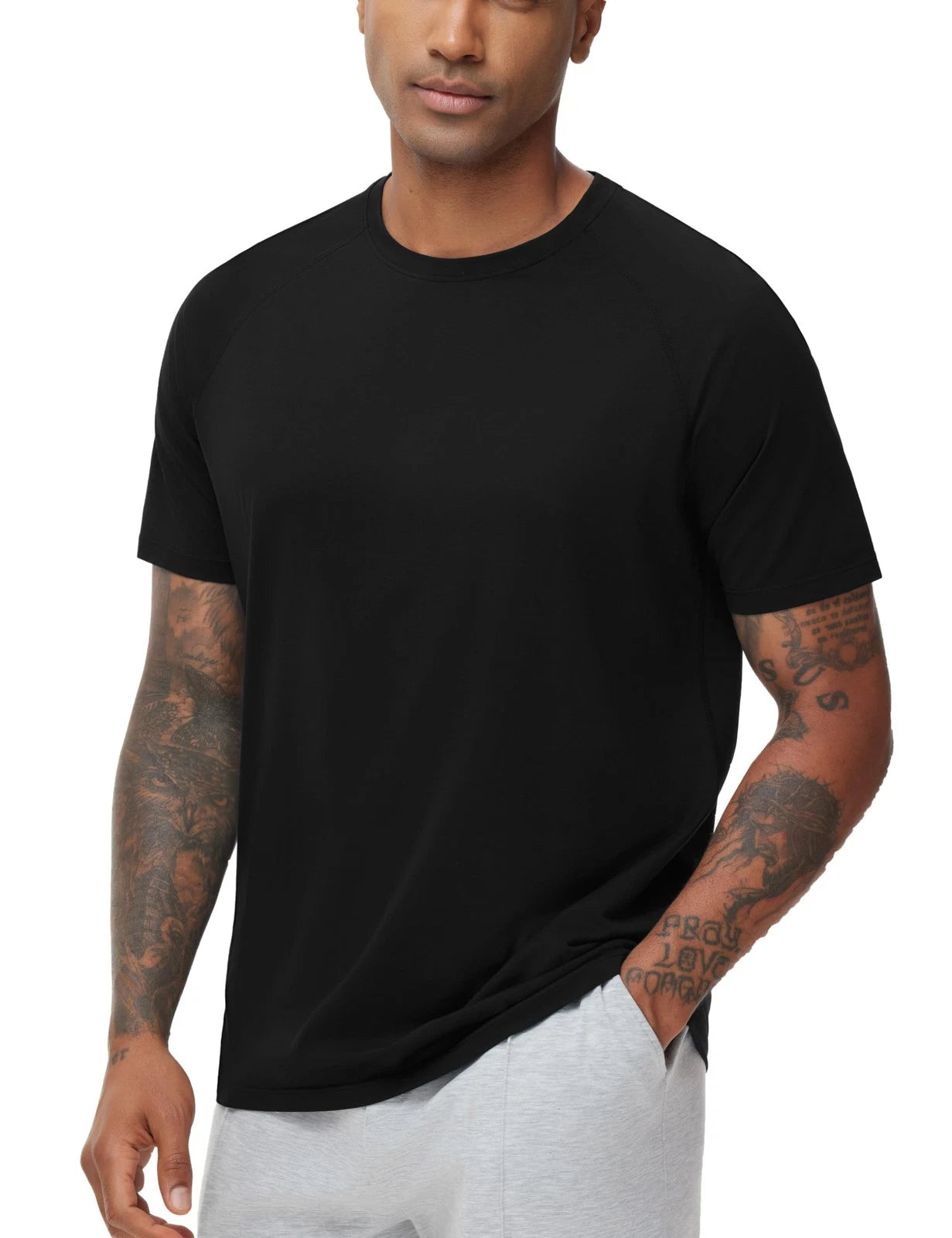 Men's Workout T-Shirts Short Sleeve Breathable UPF 50+ Outdoor Athletic Runni...