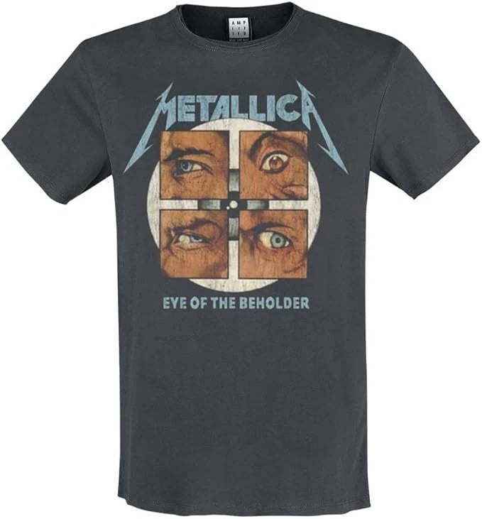 Amplified Metallica Eye Of The Beholder Mens Charcoal T Shirt Metallica Tee