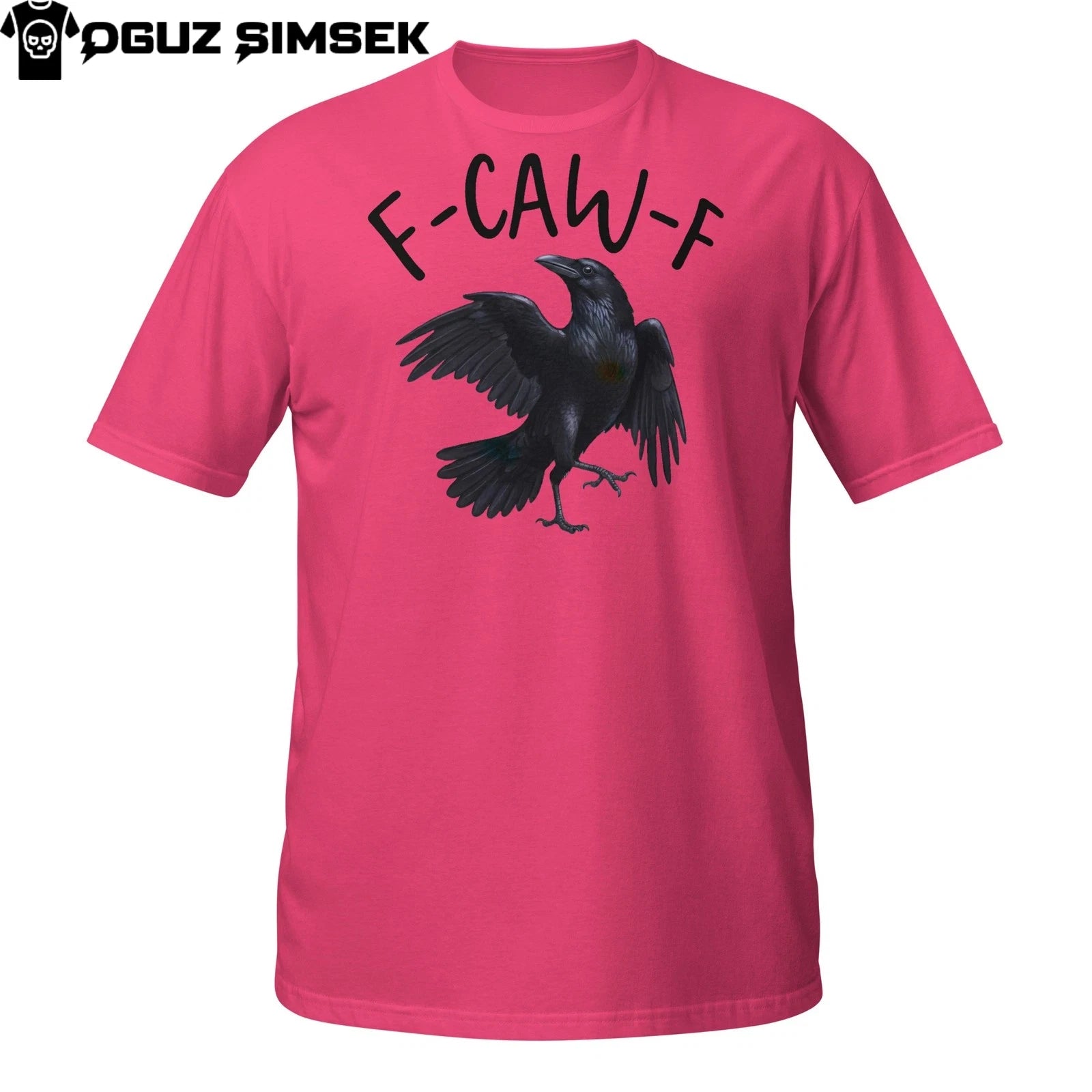 F-CAW-F Raven Graphic T-Shirt Urban Streetwear Bird Art Unisex Tee