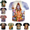 Lord Shiva Harajuku Casual Women Men T-Shirt 3D Print Short Sleeve Tee Tops