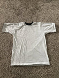 Vintage Fruit of the loom double collar/sleeve gray blank shirt medium