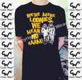 Rik Mayall Bottom tee t shirt  WE'RE MERE LOONIES t-shirt funny Retro TV comedy