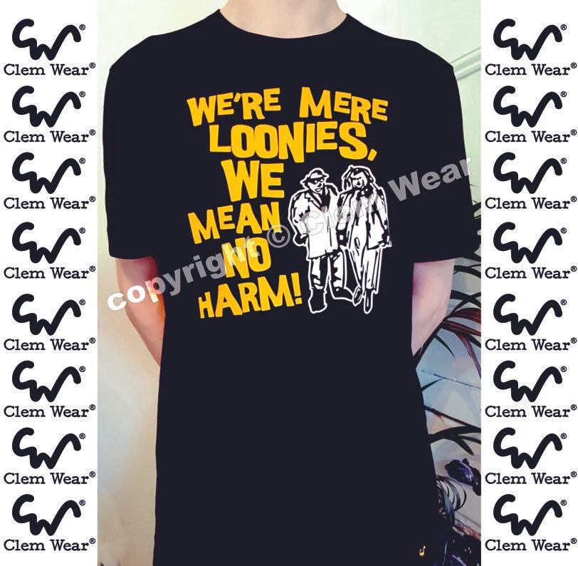 Rik Mayall Bottom tee t shirt  WE'RE MERE LOONIES t-shirt funny Retro TV comedy