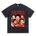 Akira Anime Shotaro Kaneda Washed Black Graphic Shirt Vintage Y2K Streetwear Tee