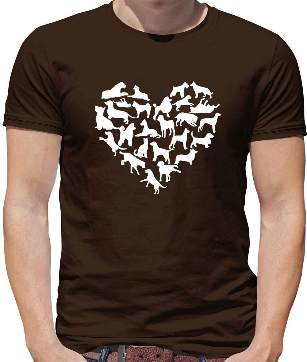 Love Heart Dogs - Mens T-Shirt - Dog Pet Pets Cute Breed Labrador Puppy