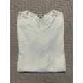 Calvin Klein white monotone striped vneck slim fit tee size M
