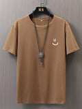 Men’s Cotton Graphic T-Shirt | Smile Face Print Tee | Hip Hop Summer Streetwear