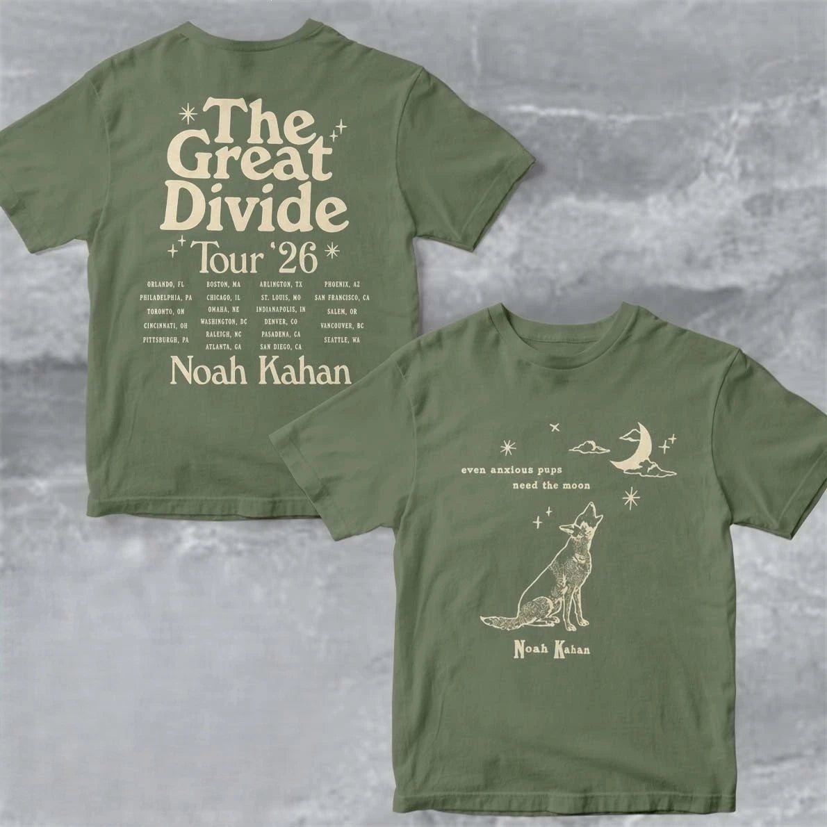 Noah Kahan Even Anxious Pups Need The Moon 2026 T Shirt