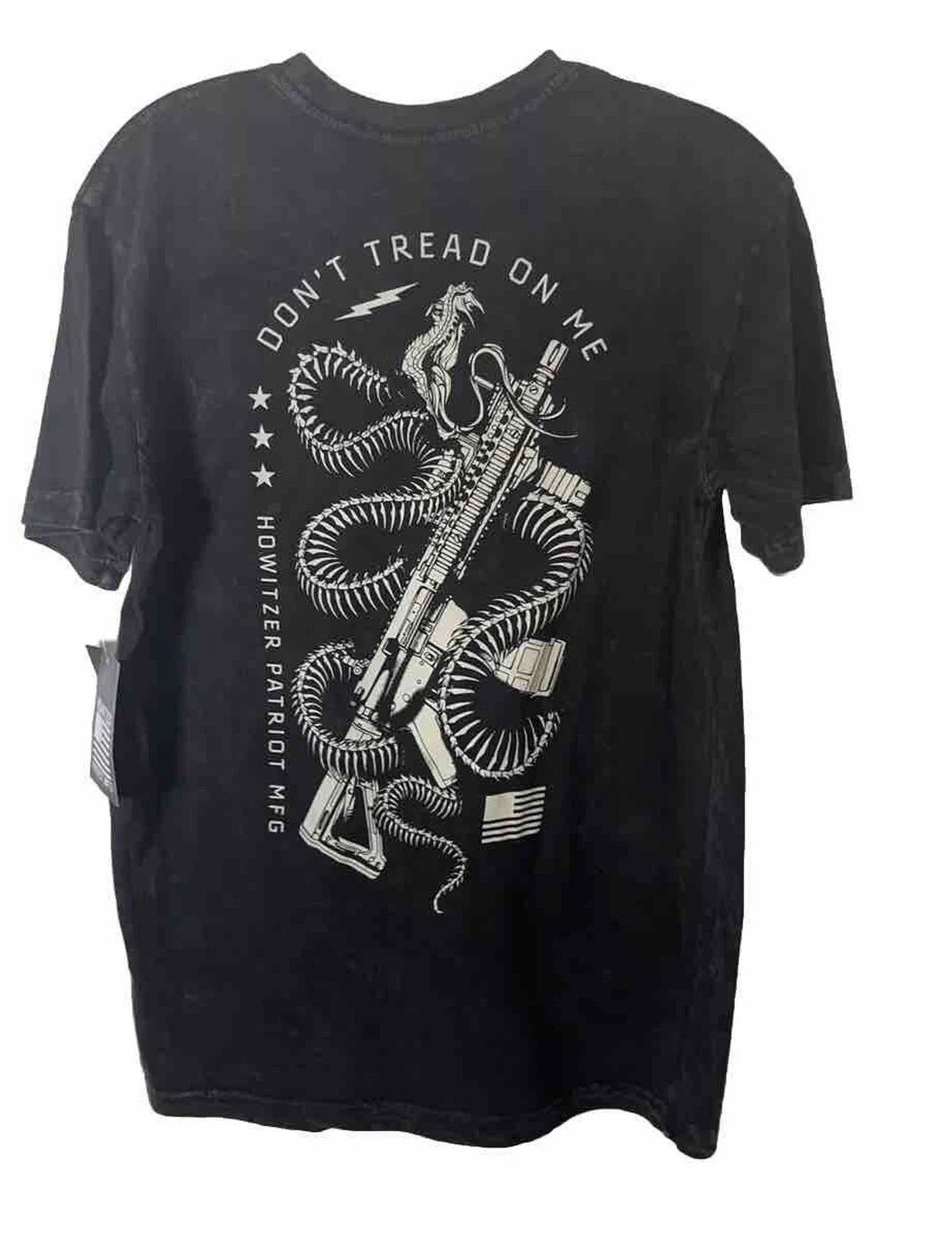 S Howitzer Style Men’s T-shirt Coiled Snake Military Gun Mfg Premium Fit Brown
