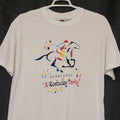 VTG Derby 2002 Kentucky Party White Graphic Crew Neck T Shirt Y2K Adult XL