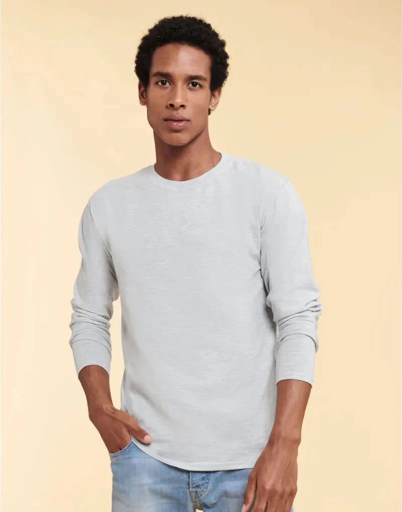Fruit Of The Loom Mens Iconic 195 Premium Long Sleeve Tee