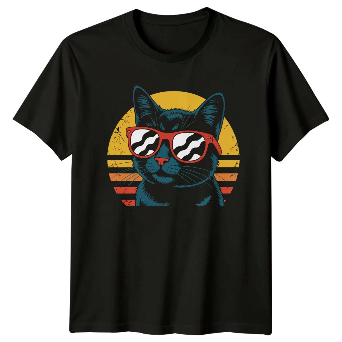 Cool Cat Sunglasses T-Shirt Retro Cat Cat Lovers Birthday Gift For Him And Her