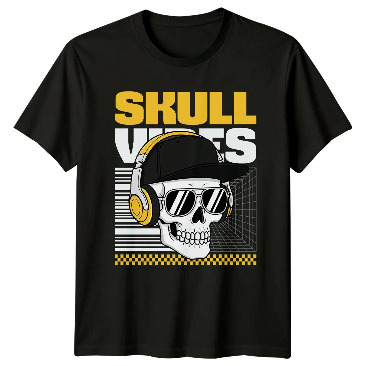 Skull Vibes T-Shirt Urban Skull Graphic Streetwear Gift For Him And Her