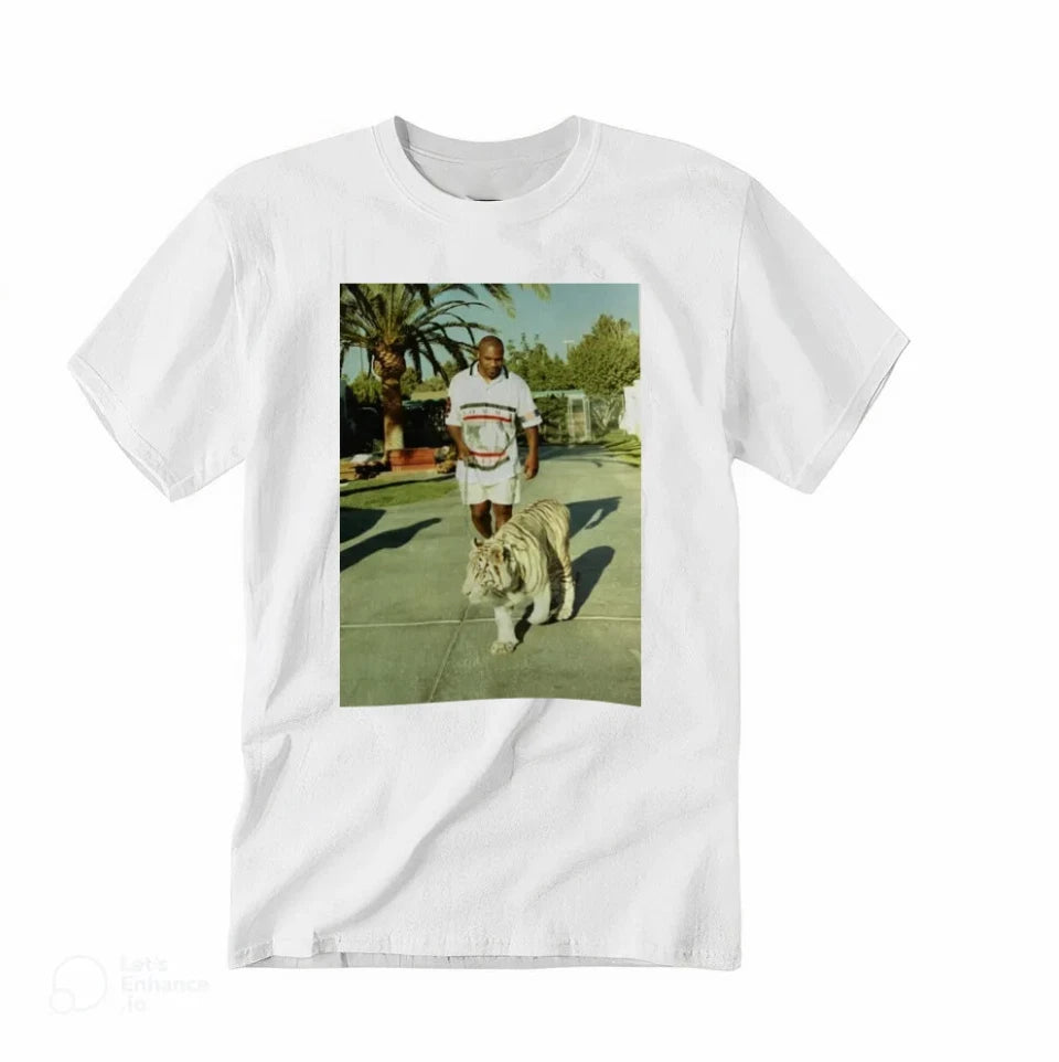 Mike Tyson Tiger T-Shirt Boxing Legend Vintage-Retro Graphic Tee,Unisex Crewneck