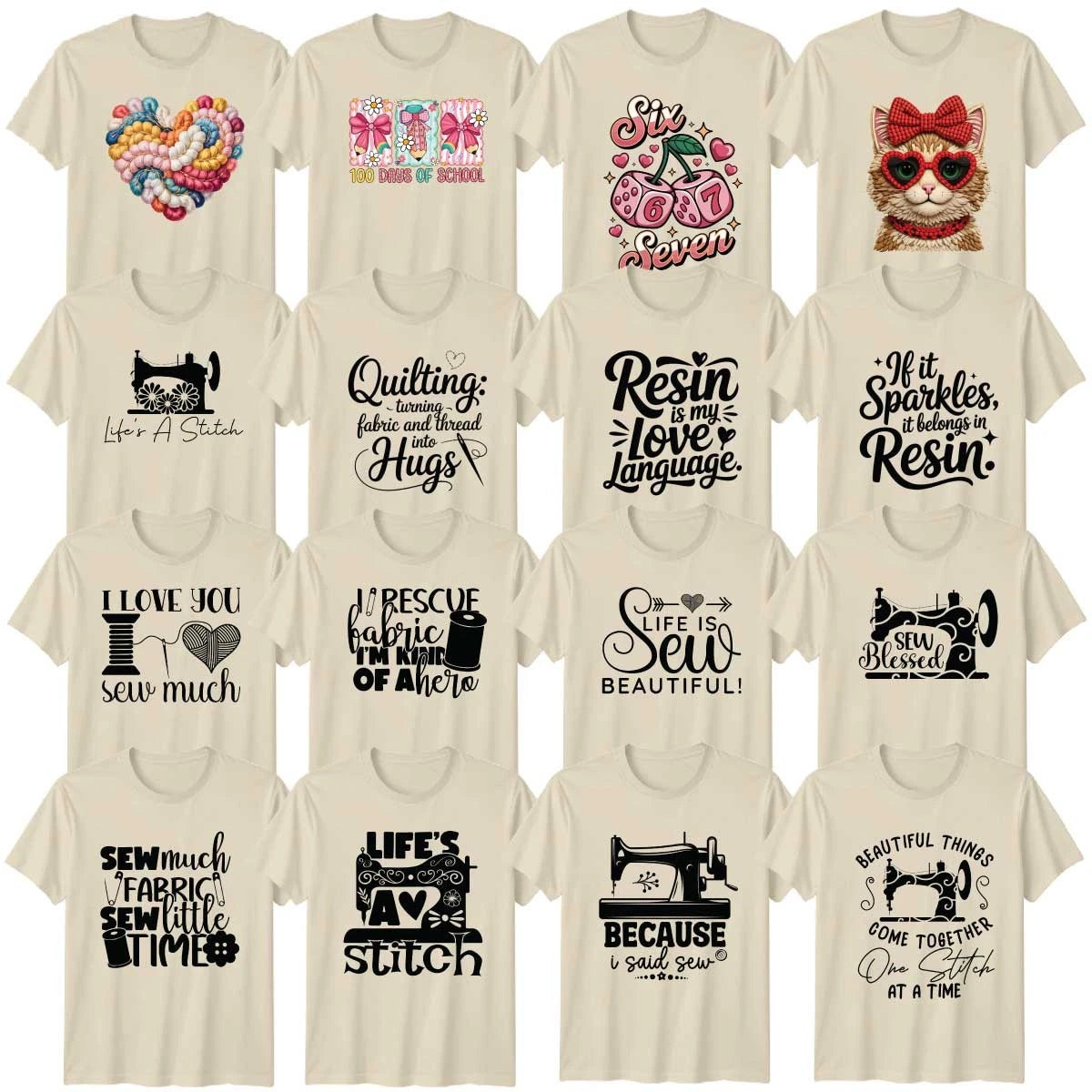 Funny Crafting Adult T-Shirt Sewing Hobby Quilting Creative Gift
