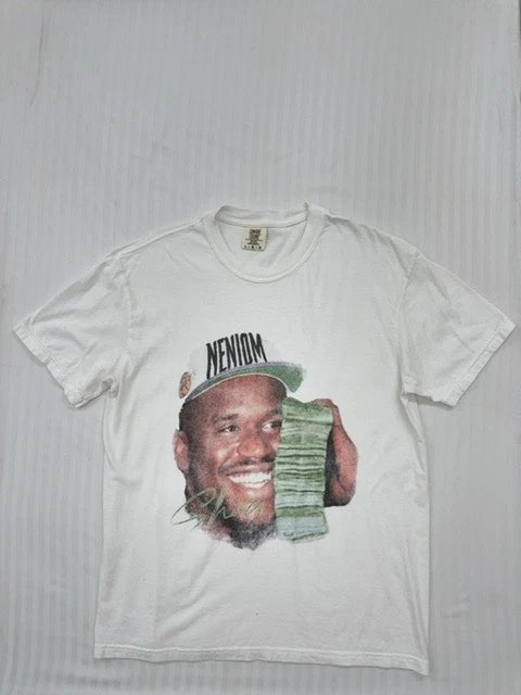 Neniom Men's Size L White Oversized Graphic Tee