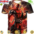 Mens Deadpool Movie Themed T shirt Super hero design S - XXL