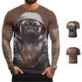 Loose fit mens polyester T shirt with printed pattern for street style outfits