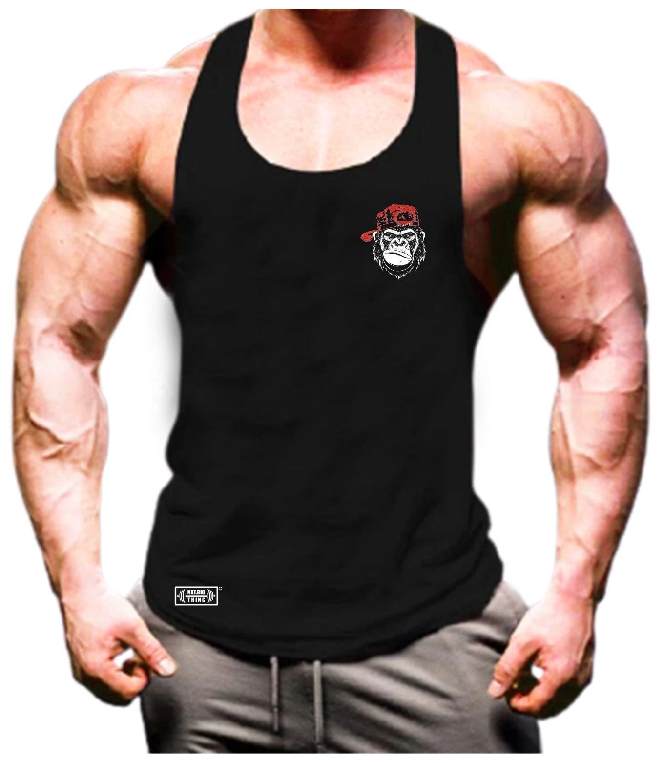 Cool Gorilla Vest Pocket Gym Clothing Bodybuilding Training Workout MMA Tank Top