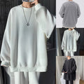 O-neck Sweatshirt Men Plaid Pullover Lightweight Fabric For Daily Wear