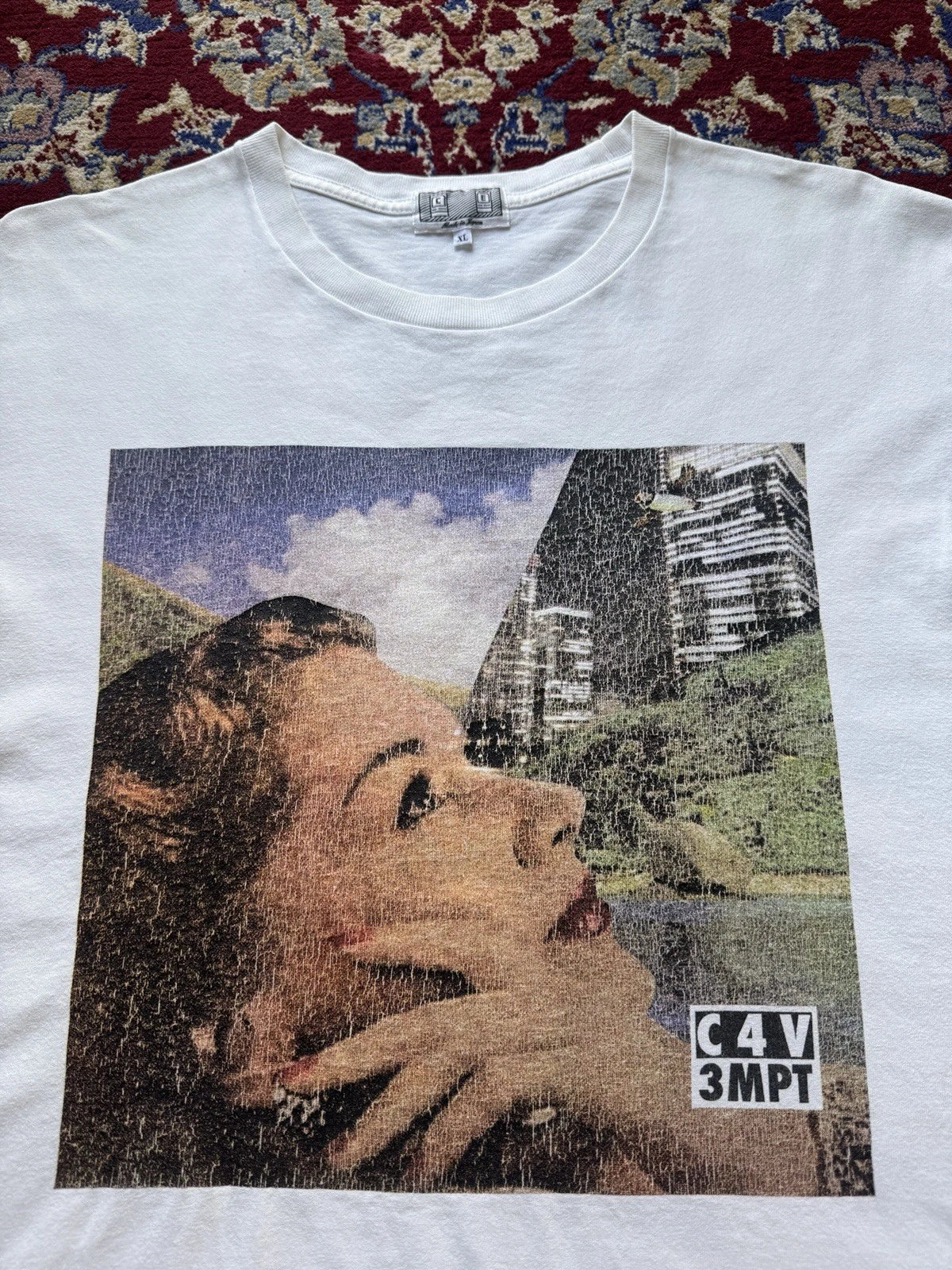 C E Cav Empt Woman Portrait T-Shirt Japanese brand Tee Two Sided