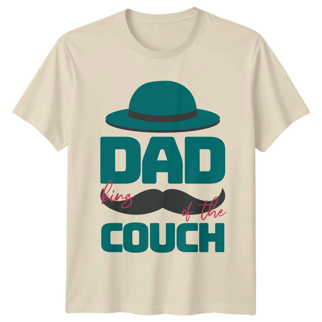 Dad King Of The Couch Mens T-Shirt Lazy Dad Humor Fathers Day Gift For Him